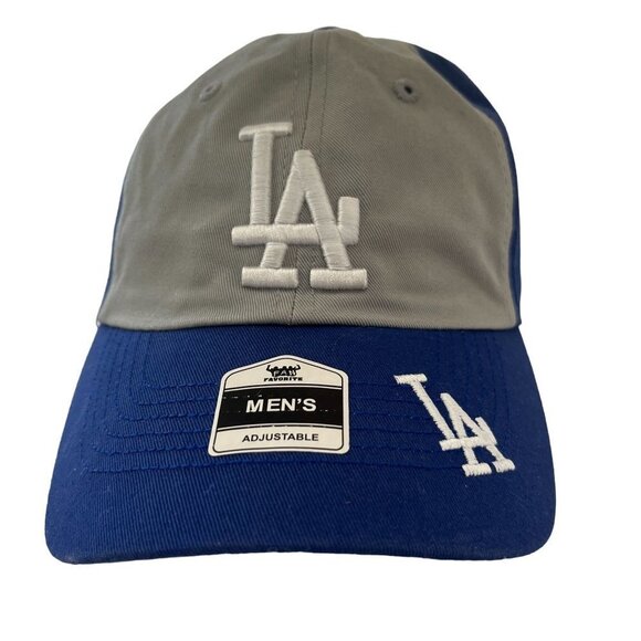 Los Angeles Dodgers Hat Cap Strap‎ Back Blue Gray Baseball Logo MLB Mens - Picture 2 of 9